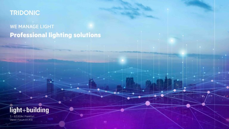Tridonic präsentiert auf Light + Building 2024 Messe-Highlights in drei Themen-Hubs