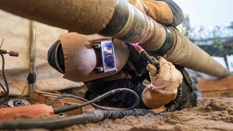 Die Wasserstoff-Pipeline ist im Bau